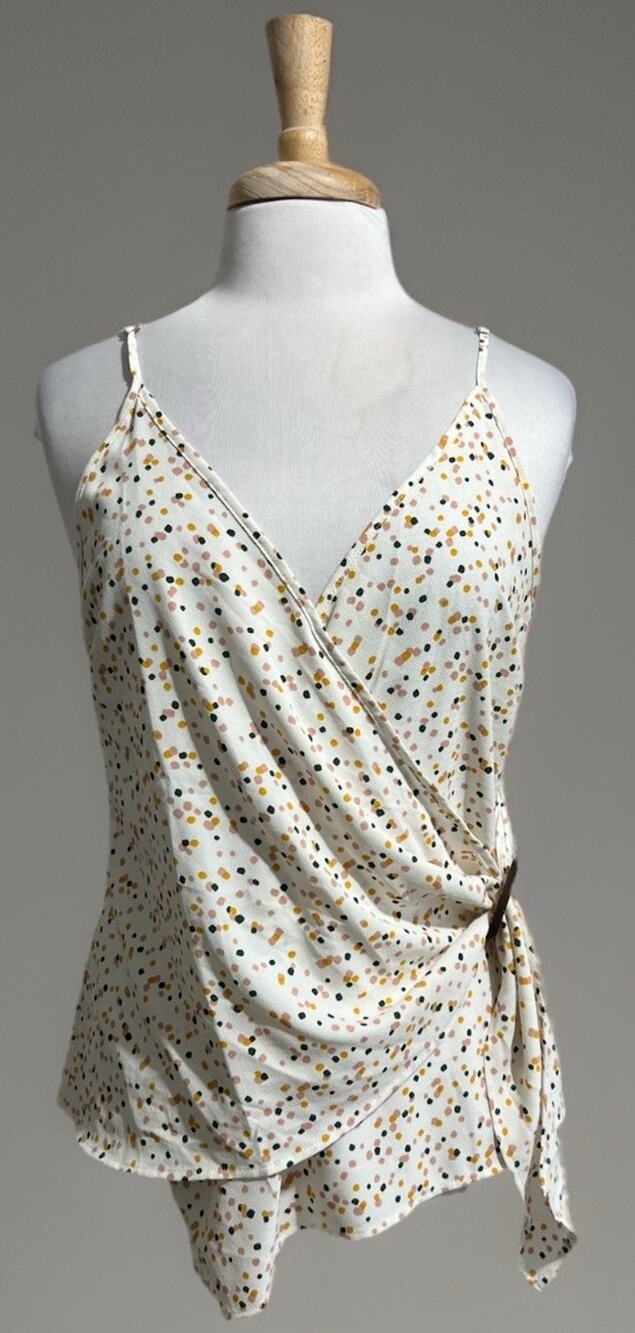 Women's Large Polka Dot Sleeveless Blouse Tank Top Femme Coquette